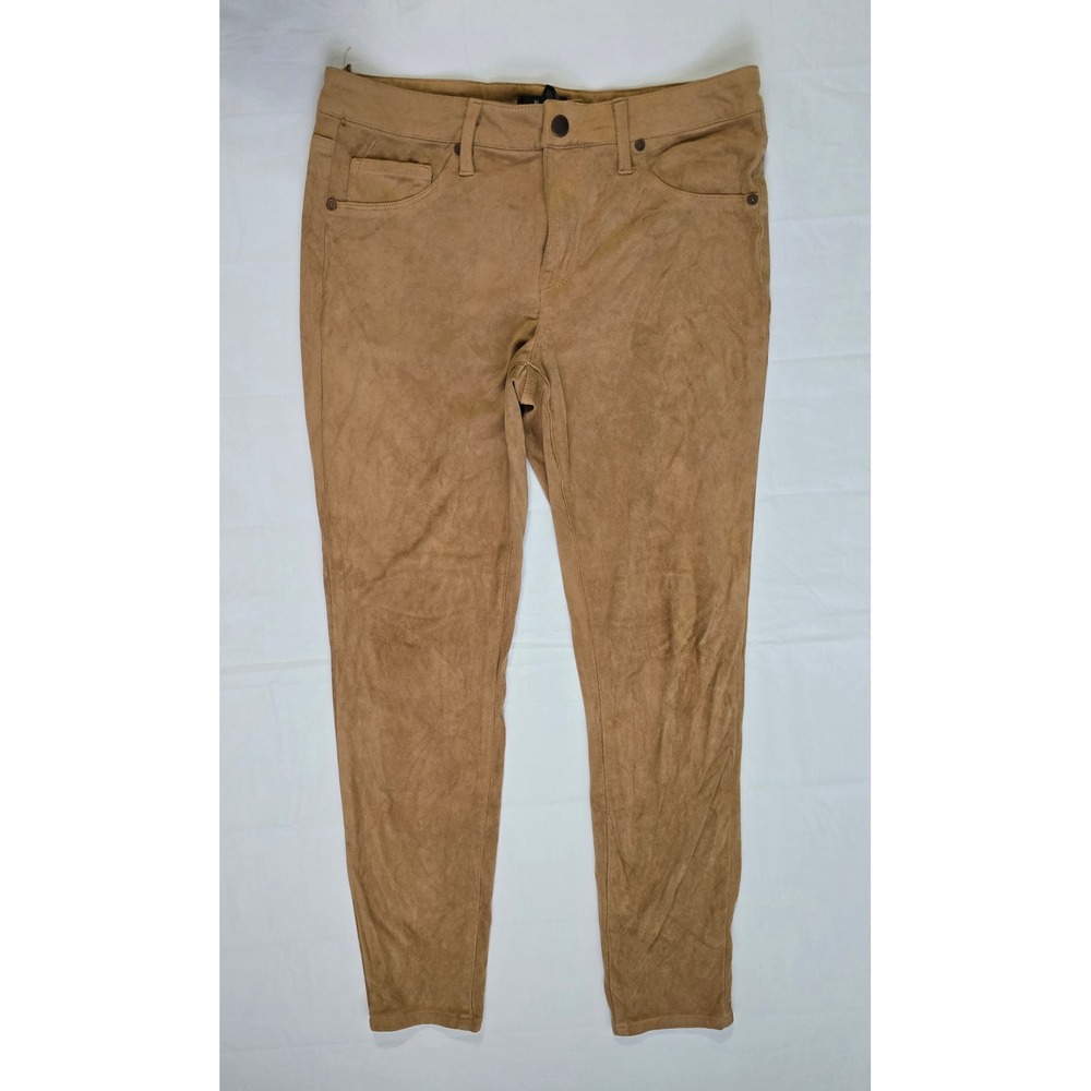 Mossimo Denim Faux Suede Skinny Pants Camel Tan Super Stretch Size 10/30 - Picture 2 of 16